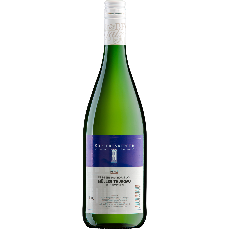 Müller-Thurgau halbtrocken Gimmeldinger Meerspinne, 1 Liter